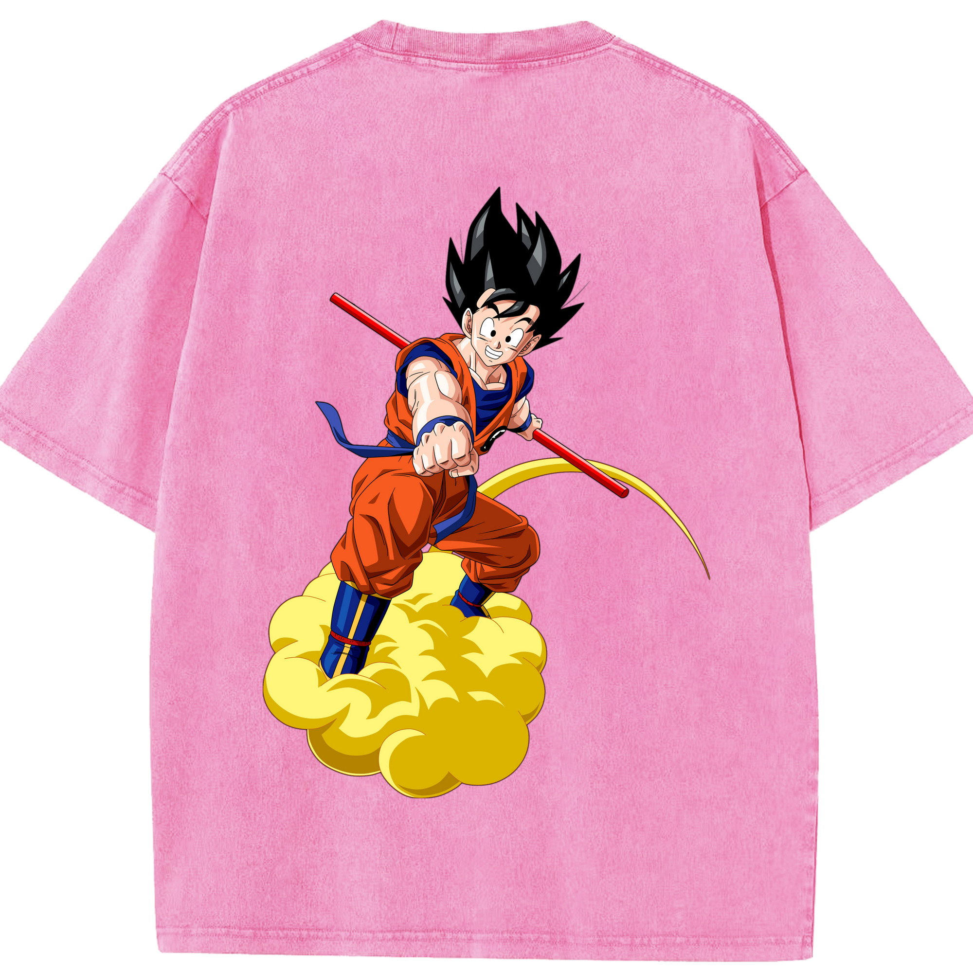 （画像用） ドラゴンボール 孫 悟飯（そんごはん）DRAGON BALL Son Gohan 綿100% ヴィンテージ風 半袖Tシャツ（背面プリント）